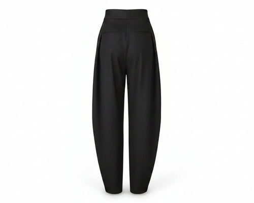 BARREL LEG PANT IN WOOL SPANDEX