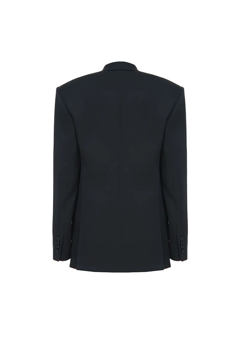 Oversized Tailored Tuxedo Jacket