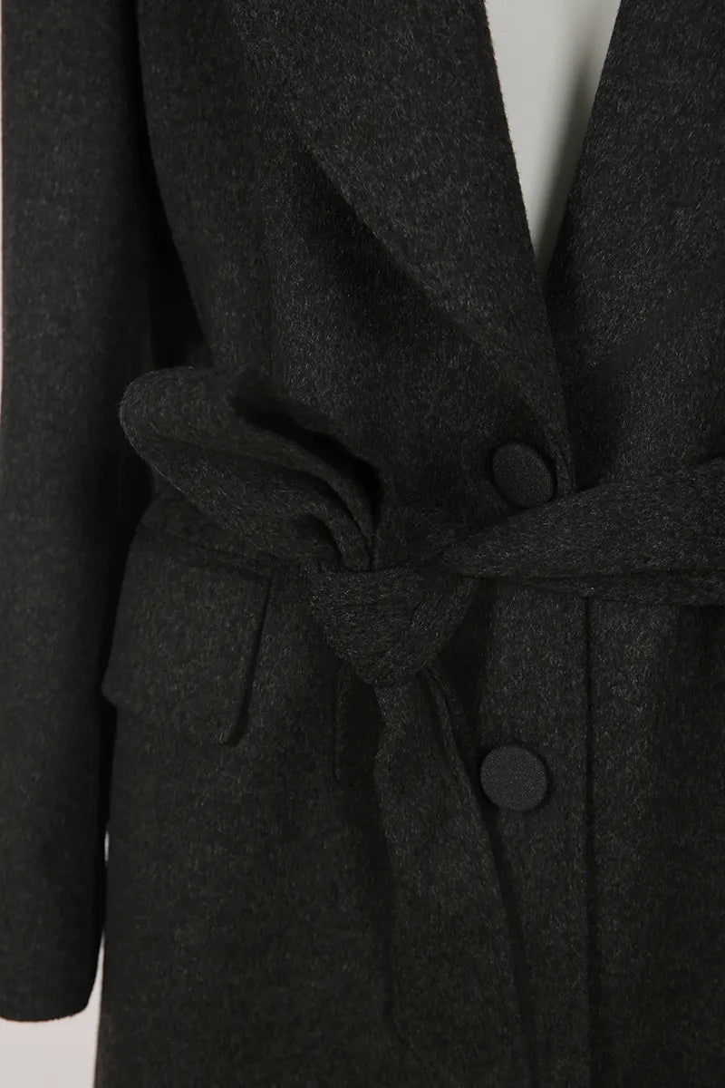 Wool Cashmere Tailored Coat