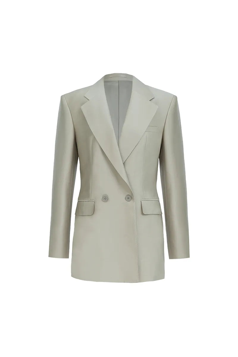 Raw Silk 2 button blazer
