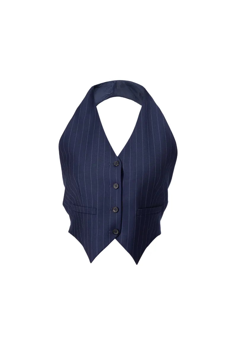 Vest & Skirt Pin Stripe Set