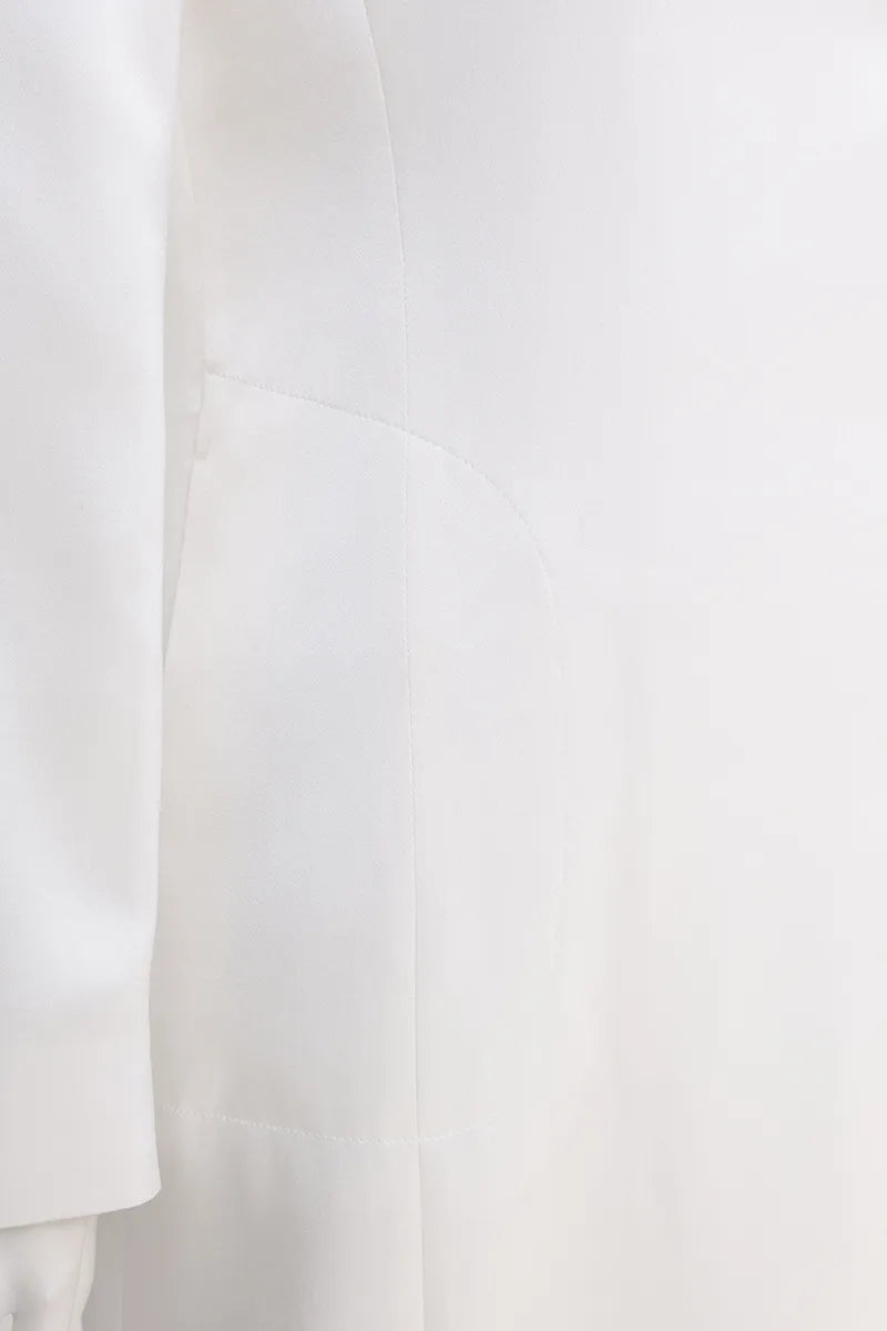 Vintage shawl-collar, wrap-front long coat